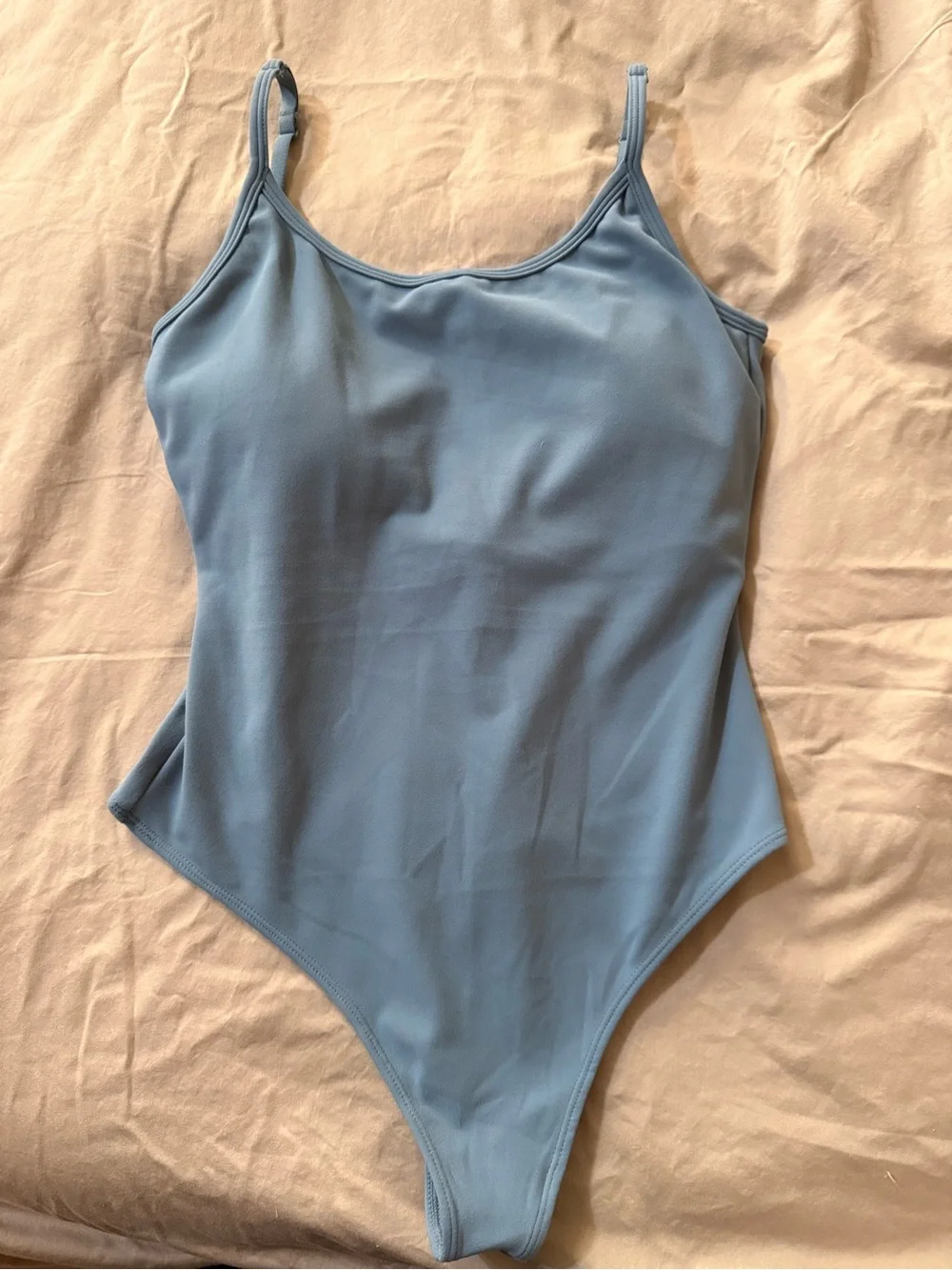 P'tula Sky Blue Scoop Neck Bodysuit Size M